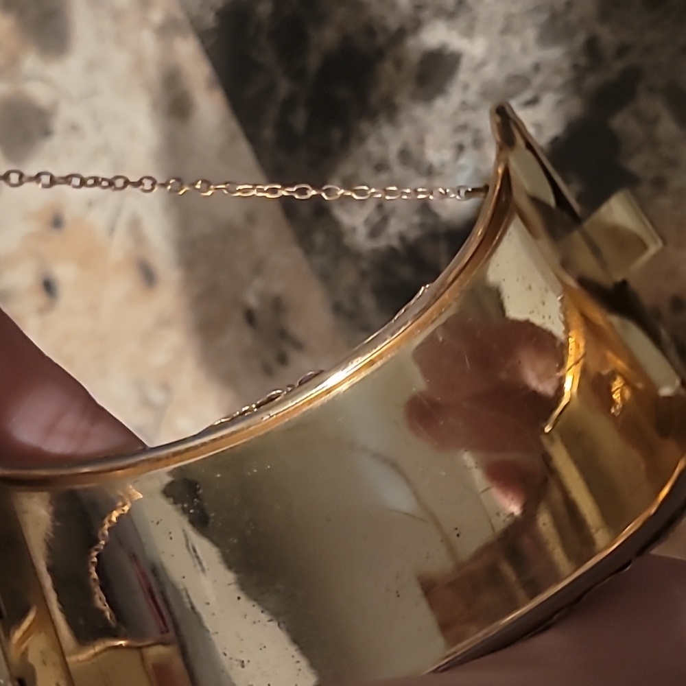Vintage Whiting Davis Hinged Cuff Bracelet - Picture 6 of 7